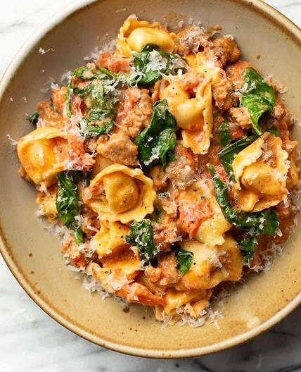 One Pan Tortellini with Sausage
