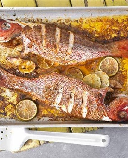 Jamaican beer grilled fish