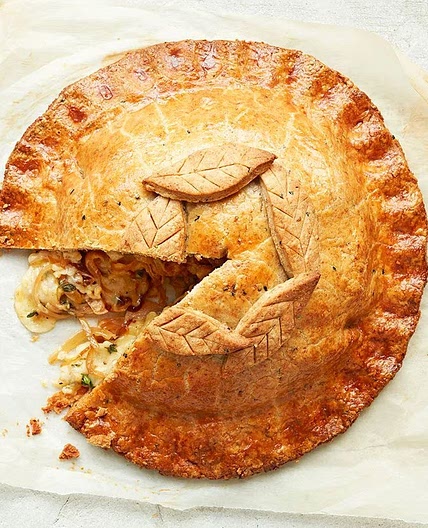Cheese, onion & potato pie