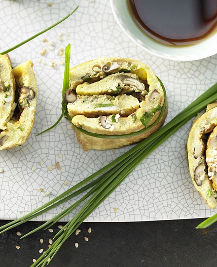 Pilz-Omelett-Röllchen