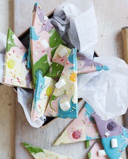 White chocolate unicorn bark