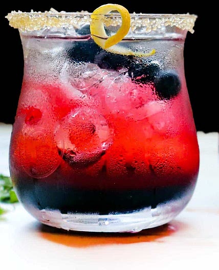Ombre Blueberry Gin Cocktail