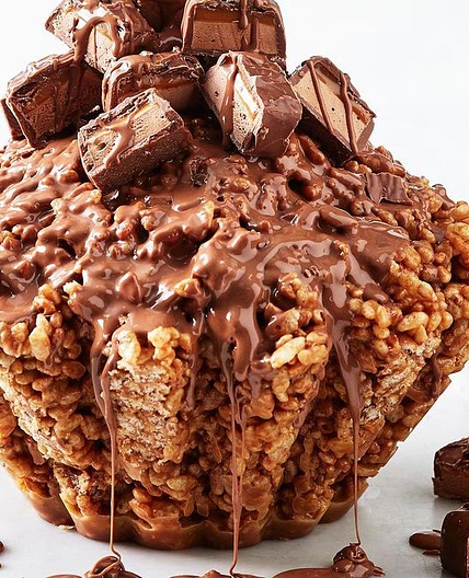 Giant Mars bar crackle cake recipe