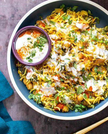 Chana Pulao Casserole or Baked Spiced Chickpea Rice Casserole