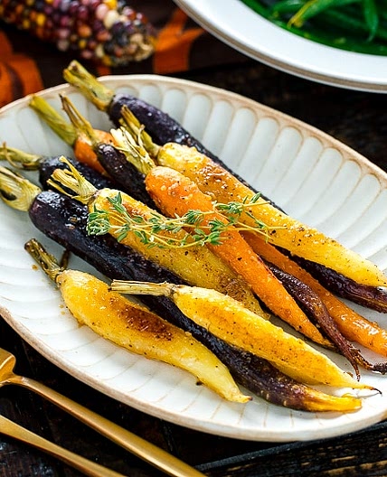 Maple and Miso Glazed Roasted Carrots