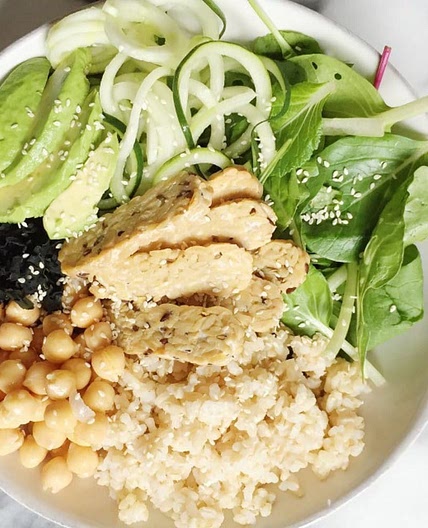 Super Greens, Brown Rice, and Tempeh Macro Bowl