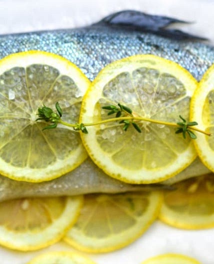 Whole Baked Trout with Herb Salsa