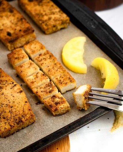 Lemon Pepper Tofu Cutlets