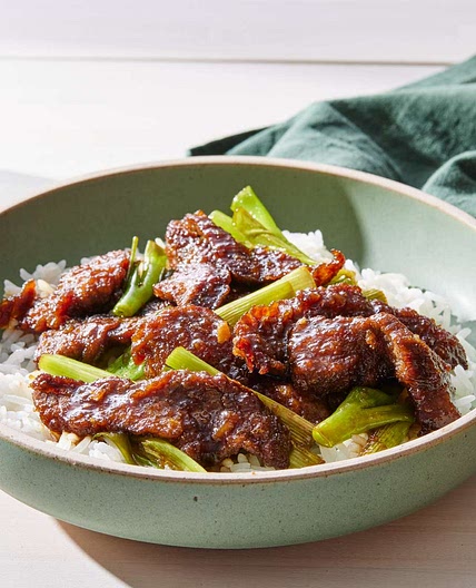 Mongolian Beef and Spring Onions