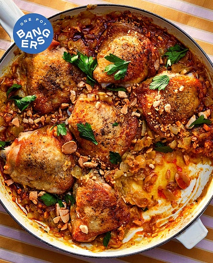 Spanish Almond Chicken with Saffron-Wine Sauce