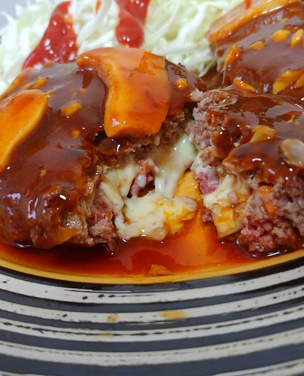 치즈와 함께! 고소한 치즈 햄버그 스테이크(함박 스테이크) 만들기.