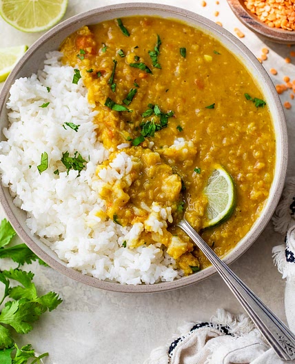 Lentil Curry Recipe (Stove or Instant Pot)