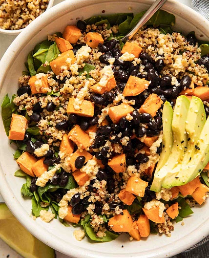 Roasted Sweet Potato Black Bean Salad