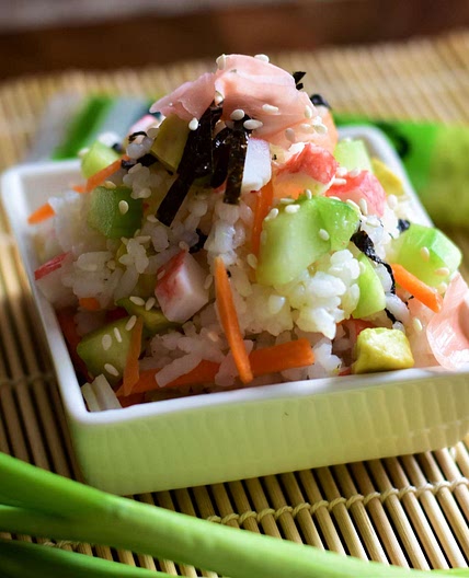 Easy California Roll Sushi Salad