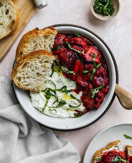 Whipped Feta Dip With Roasted Strawberries
