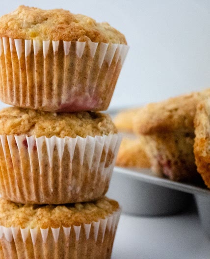 Healthy Strawberry Banana Muffins