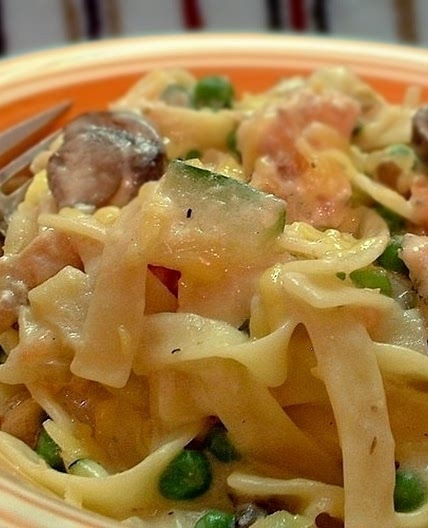Salmon Fettuccini