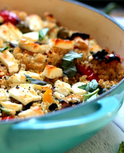Roasted Vegetable & Feta Cheese Quinoa Bake