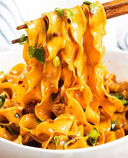 Spicy Szechuan Noodles with Garlic Chili Oil