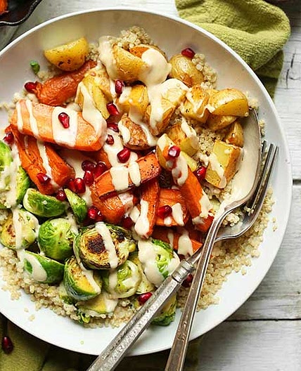Roasted Vegetable & Quinoa Harvest Bowls