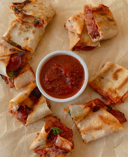 Easy Healthier Pizza Rolls (gluten free, vegan option)
