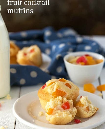 Greek Yogurt Fruit Cocktail Muffins