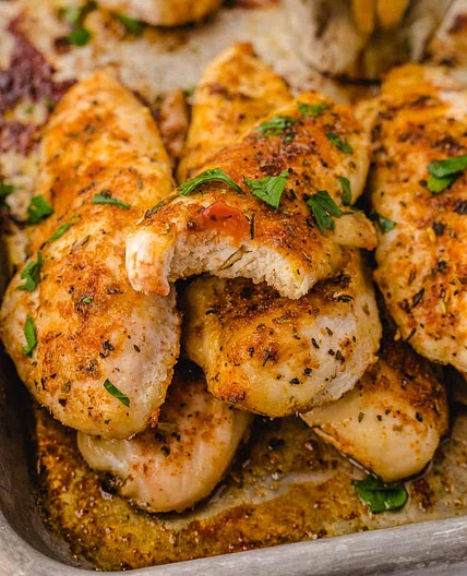 Oven Baked Chicken Tenderloins (No Breading)