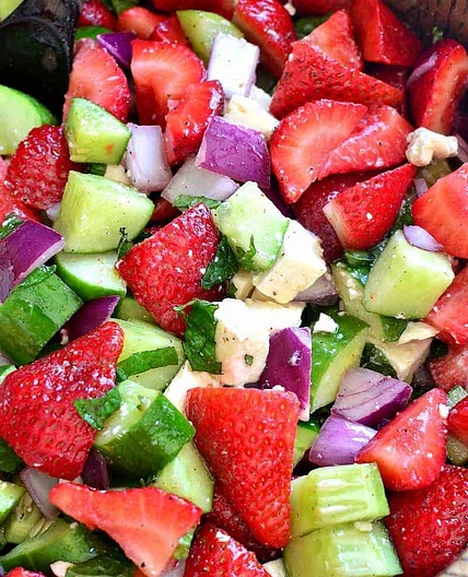 Strawberry Cucumber Salad