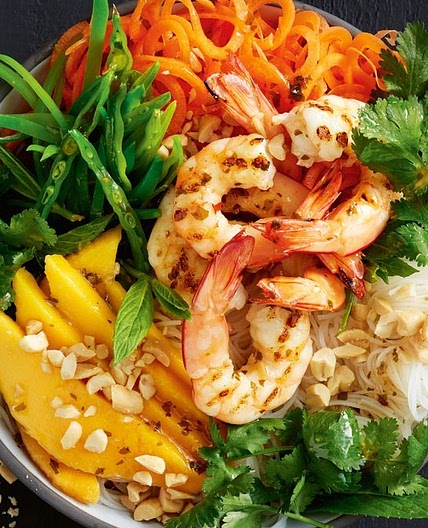 Summer roll prawn bowl recipe