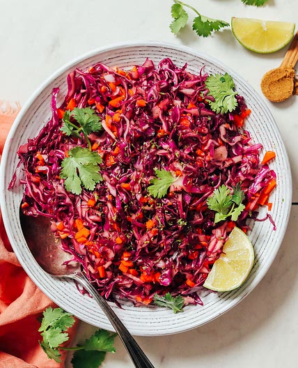 Quick Citrusy Cabbage Slaw (Mayo-Free)