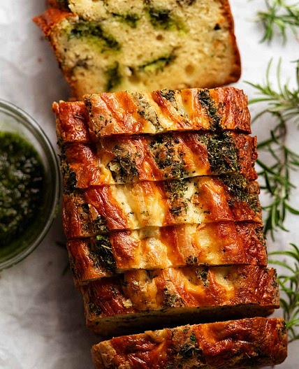 Cheese, Garlic and Herb Quick Bread (no yeast)