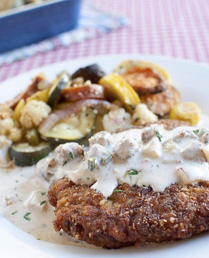 Keto Chicken Fried Steak with Creamy Sausage Gravy