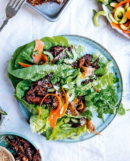 Hoisin duck lettuce wraps