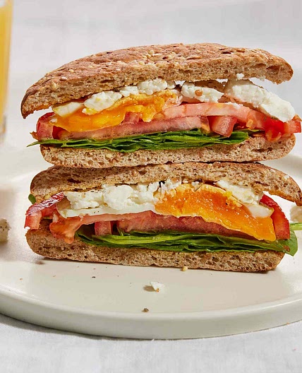 Egg Sandwiches with Rosemary, Tomato & Feta