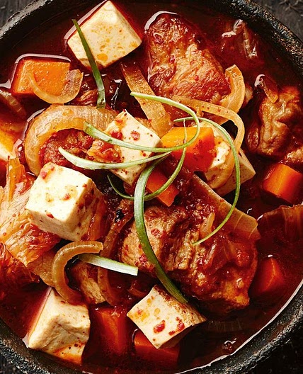 Korean pork and kimchi soup