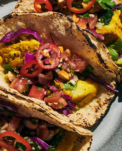 Sizzling Turmeric-Dill Fish Tacos