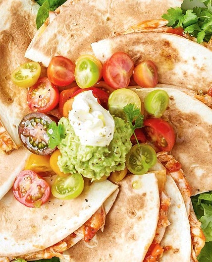 Pulled chicken quesadillas recipe