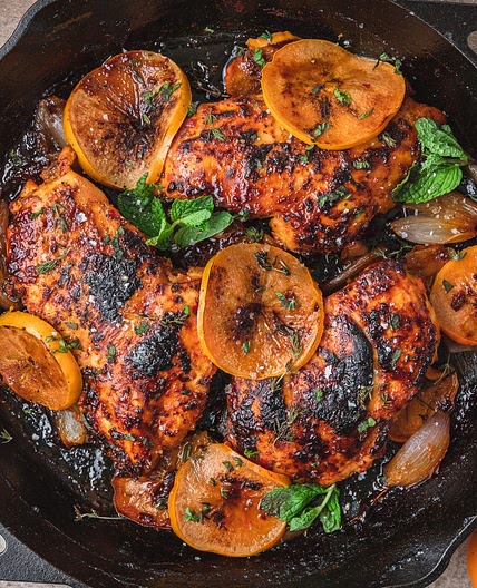 Harissa and Persimmon Chicken