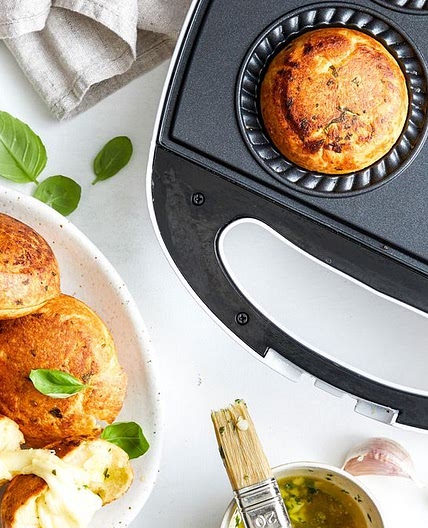 Pie maker cheesy garlic bread bombs recipe