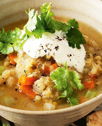 Slow-cooker red lentil soup