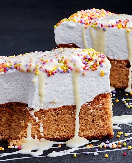 Fairy bread marshmallow slice