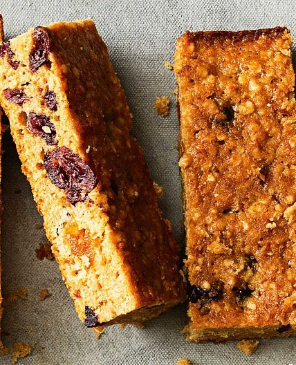 Cranberry and lemon quinoa bars
