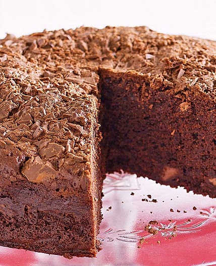 Melt & mix triple choc cake