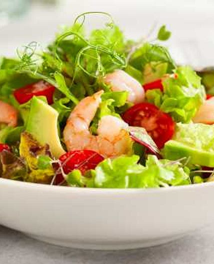 Fresh Healthy Avocado Prawn Salad