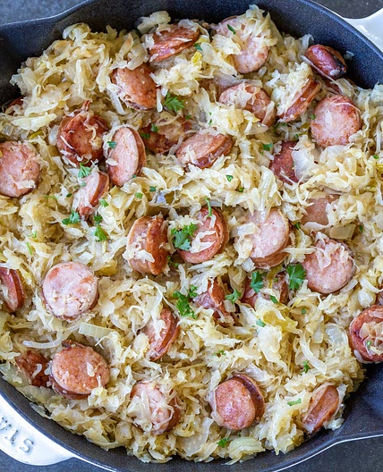 Classic Kielbasa and Sauerkraut (One-Pan Meal)