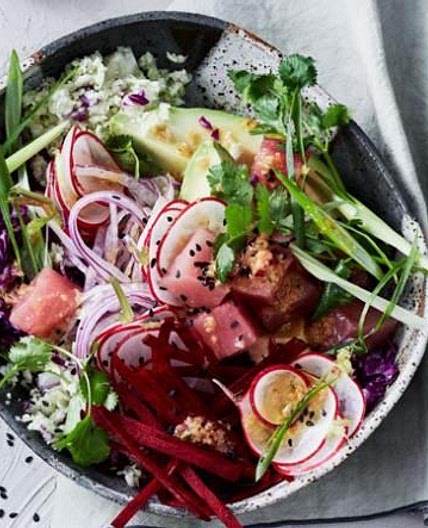 Keto-Friendly Tuna Poke Bowl recipe