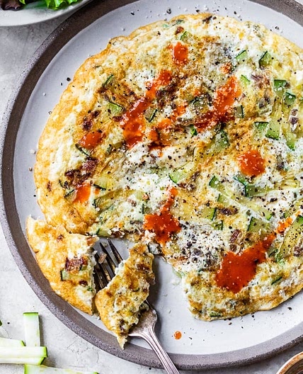 High-Protein Zucchini Omelet