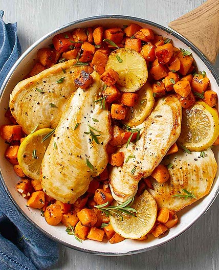 Rosemary Chicken with Sweet Potatoes