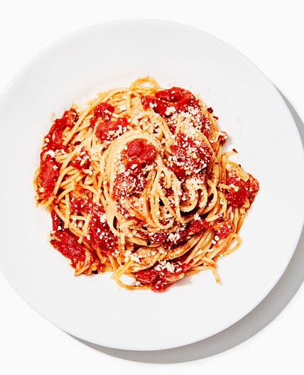 Bucatini with Butter-Roasted Tomato Sauce