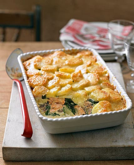 Salmon and potato bake